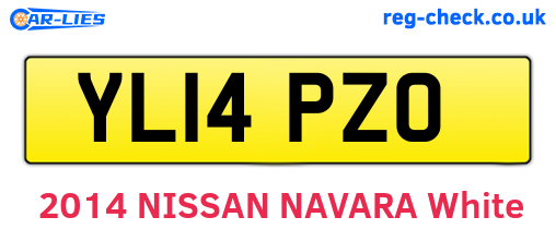 YL14PZO are the vehicle registration plates.
