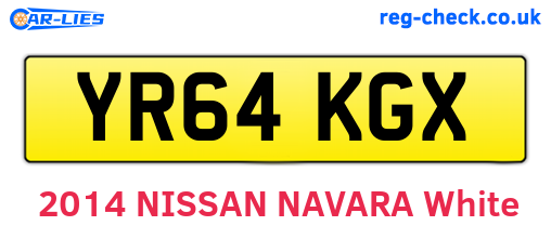 YR64KGX are the vehicle registration plates.