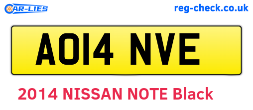 AO14NVE are the vehicle registration plates.