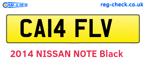 CA14FLV are the vehicle registration plates.