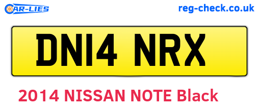 DN14NRX are the vehicle registration plates.
