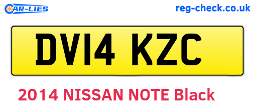 DV14KZC are the vehicle registration plates.
