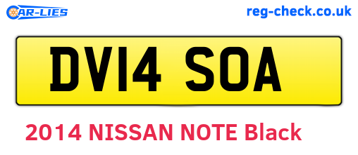 DV14SOA are the vehicle registration plates.