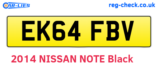 EK64FBV are the vehicle registration plates.