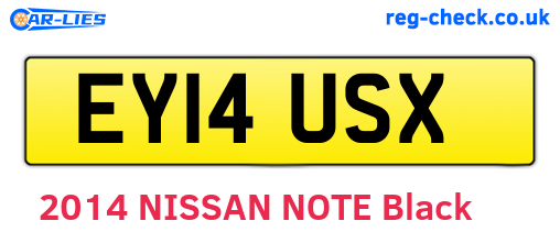 EY14USX are the vehicle registration plates.