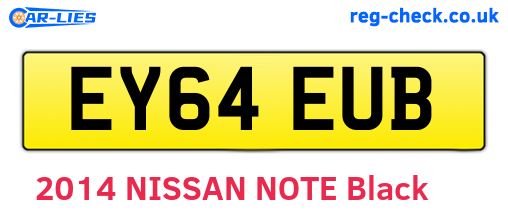 EY64EUB are the vehicle registration plates.