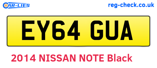 EY64GUA are the vehicle registration plates.