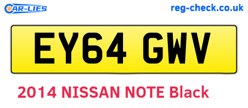 EY64GWV are the vehicle registration plates.