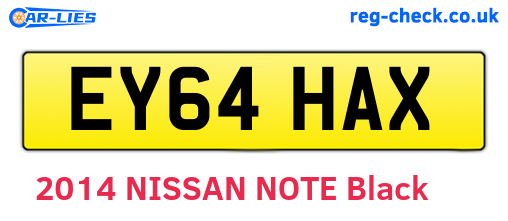 EY64HAX are the vehicle registration plates.