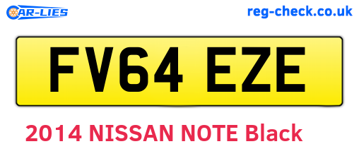 FV64EZE are the vehicle registration plates.