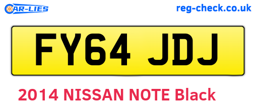FY64JDJ are the vehicle registration plates.