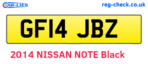GF14JBZ are the vehicle registration plates.
