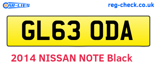 GL63ODA are the vehicle registration plates.