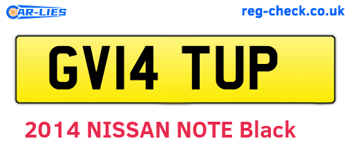 GV14TUP are the vehicle registration plates.