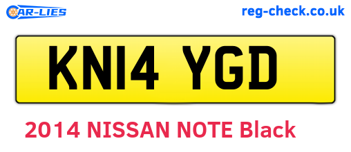 KN14YGD are the vehicle registration plates.