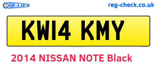 KW14KMY are the vehicle registration plates.