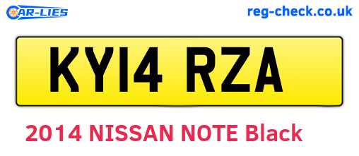 KY14RZA are the vehicle registration plates.