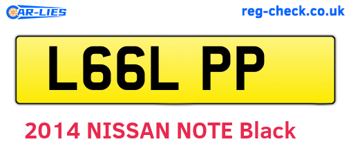 L66LPP are the vehicle registration plates.