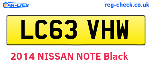 LC63VHW are the vehicle registration plates.