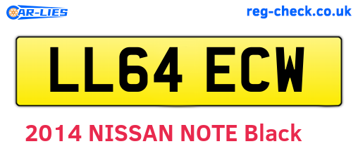 LL64ECW are the vehicle registration plates.