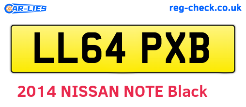 LL64PXB are the vehicle registration plates.