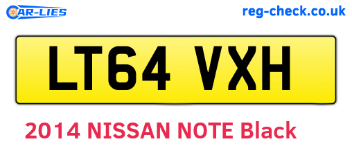 LT64VXH are the vehicle registration plates.