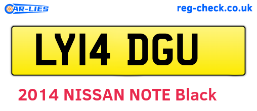 LY14DGU are the vehicle registration plates.