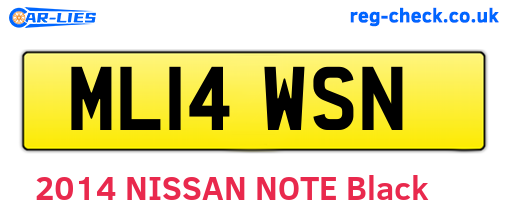 ML14WSN are the vehicle registration plates.