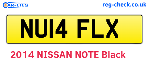 NU14FLX are the vehicle registration plates.