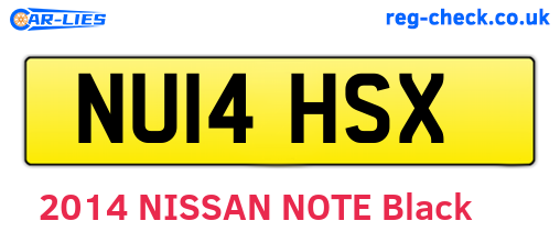 NU14HSX are the vehicle registration plates.