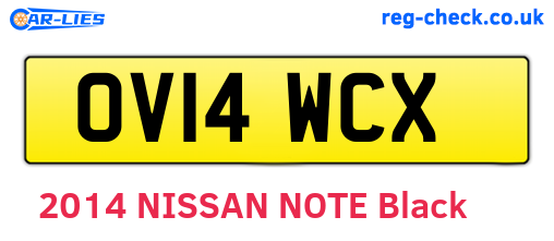 OV14WCX are the vehicle registration plates.