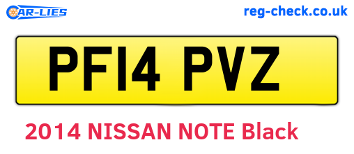 PF14PVZ are the vehicle registration plates.