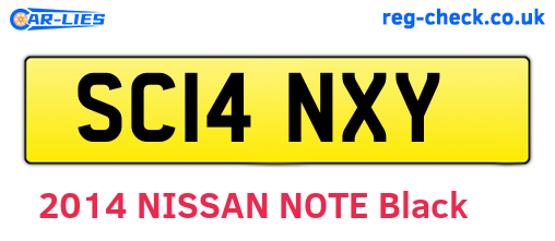 SC14NXY are the vehicle registration plates.