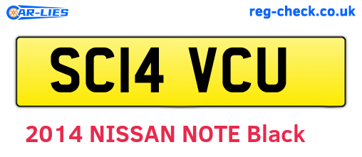 SC14VCU are the vehicle registration plates.