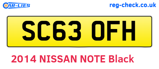 SC63OFH are the vehicle registration plates.