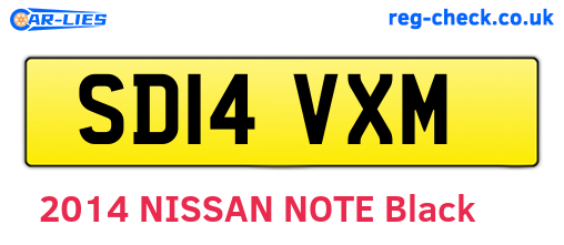 SD14VXM are the vehicle registration plates.