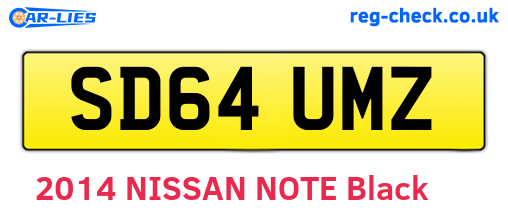 SD64UMZ are the vehicle registration plates.