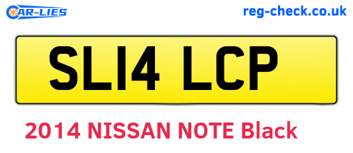 SL14LCP are the vehicle registration plates.