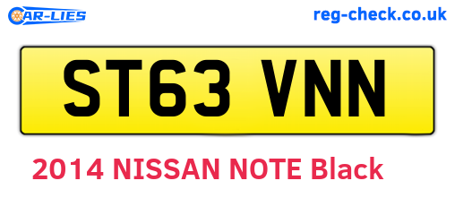 ST63VNN are the vehicle registration plates.