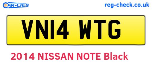 VN14WTG are the vehicle registration plates.