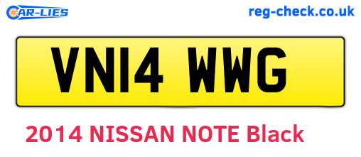 VN14WWG are the vehicle registration plates.