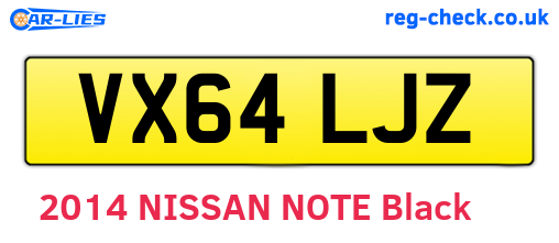 VX64LJZ are the vehicle registration plates.