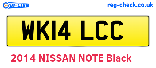 WK14LCC are the vehicle registration plates.