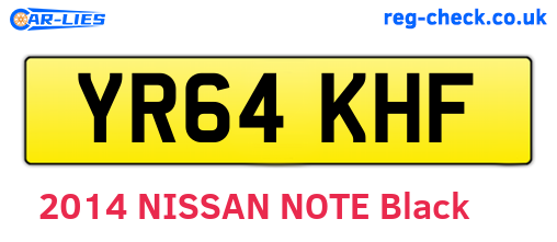 YR64KHF are the vehicle registration plates.
