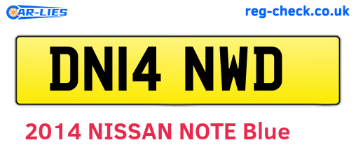 DN14NWD are the vehicle registration plates.