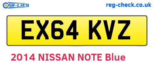 EX64KVZ are the vehicle registration plates.