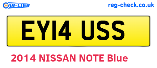 EY14USS are the vehicle registration plates.