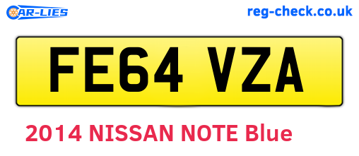 FE64VZA are the vehicle registration plates.