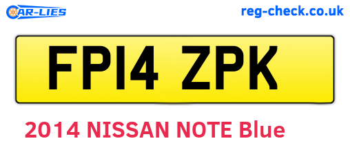 FP14ZPK are the vehicle registration plates.
