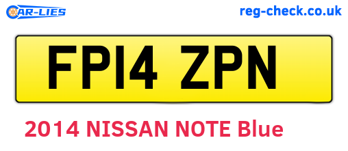 FP14ZPN are the vehicle registration plates.